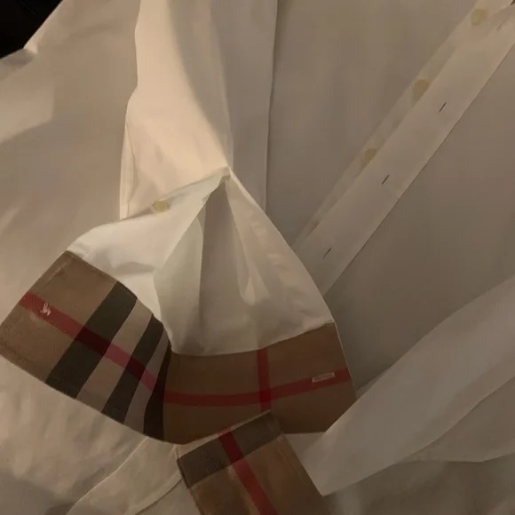 White Burberry Button Down